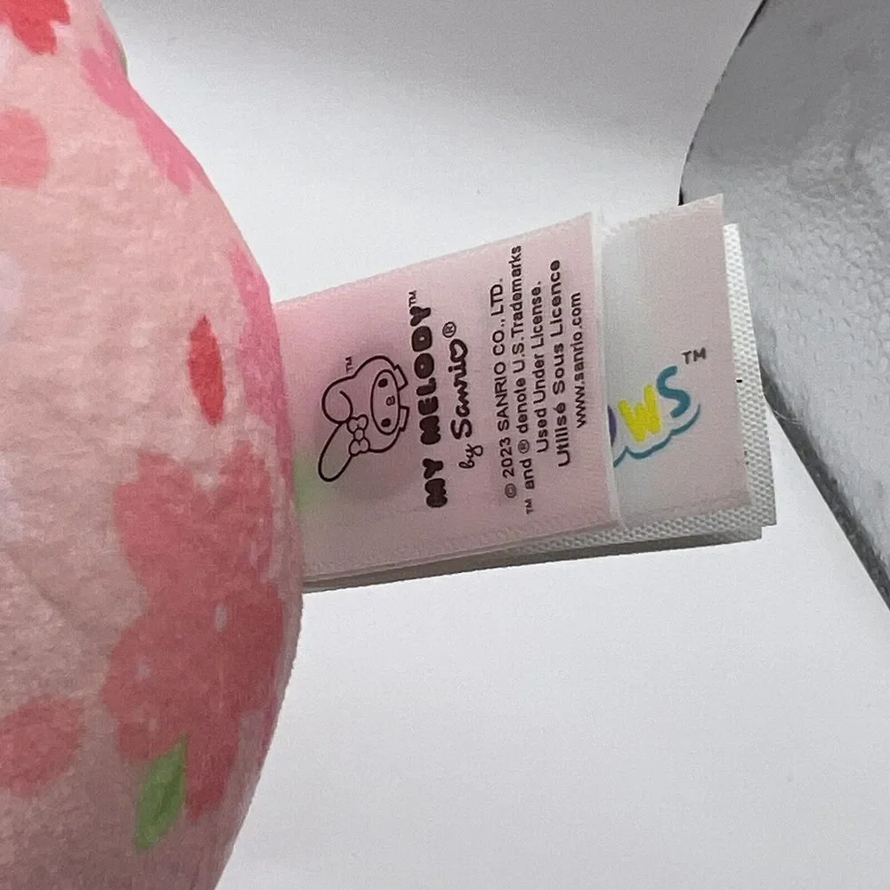 Squishmallow X Sanrio My Melody‎ Kellytoy Floral Print 9 Inch Plush